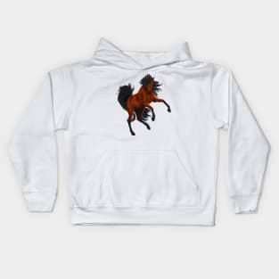 Rearing Majestic Horse Kids Hoodie